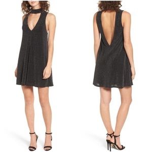 Show Me Your MuMu Black Metallic Choker Dress S